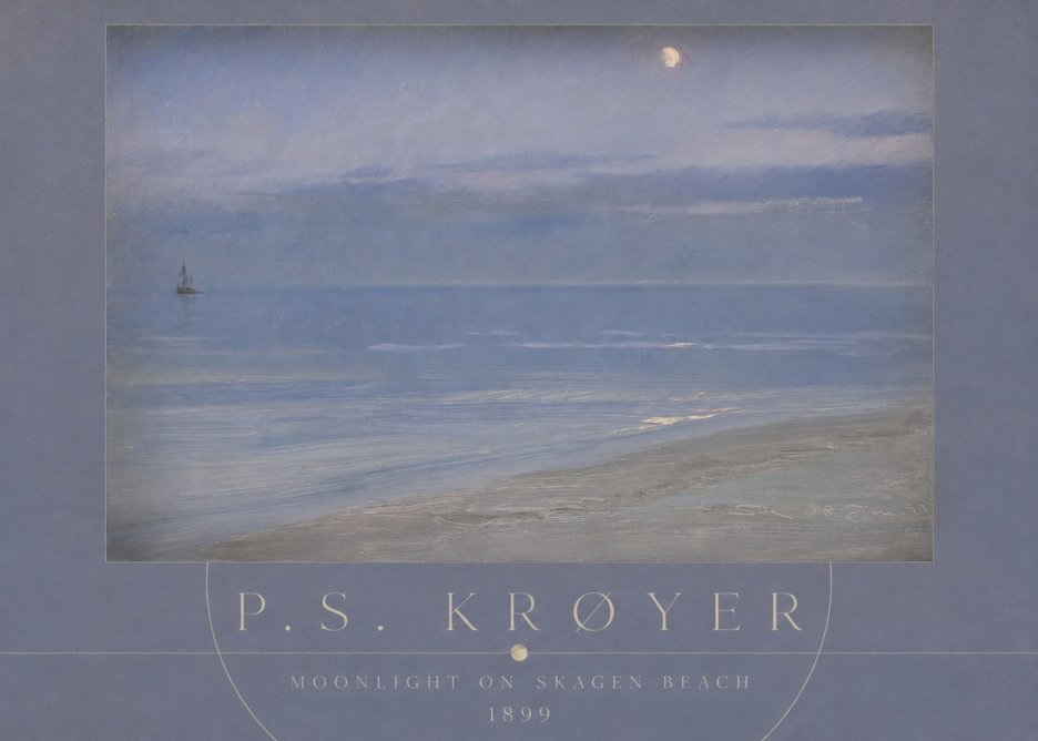 P.S. Krøyer Moonlight on Skagen Beach No3 - Poster