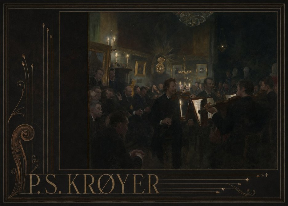 P.S. Krøyer An Evening at Høeberg's Home No5 - Poster