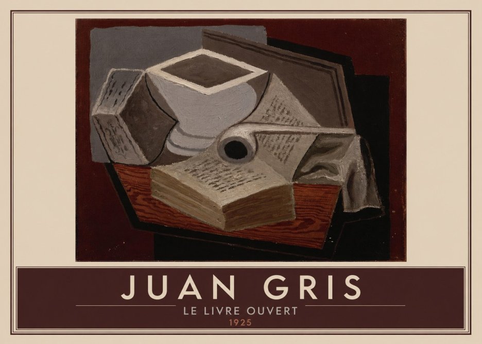 Juan Gris Le Livre Ouvert No5 - Poster