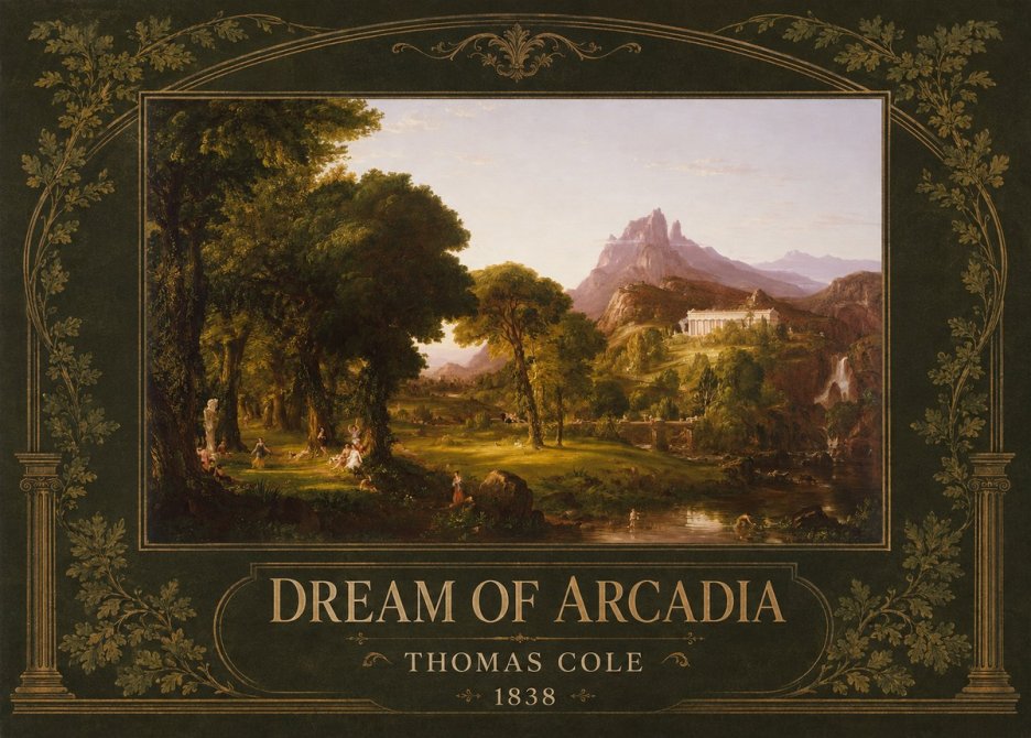 Thomas Cole The Dream of Arcadia No3 - Poster