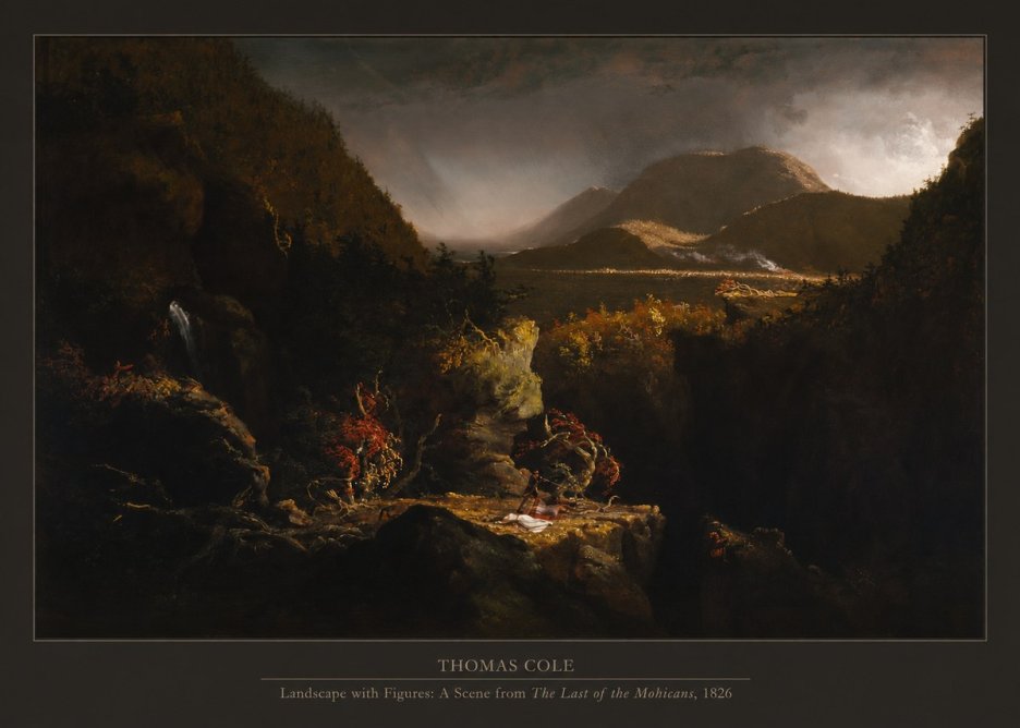 Thomas Cole Landscape with Figures: a Scene from the Last of the Mohicans No4 - Poster