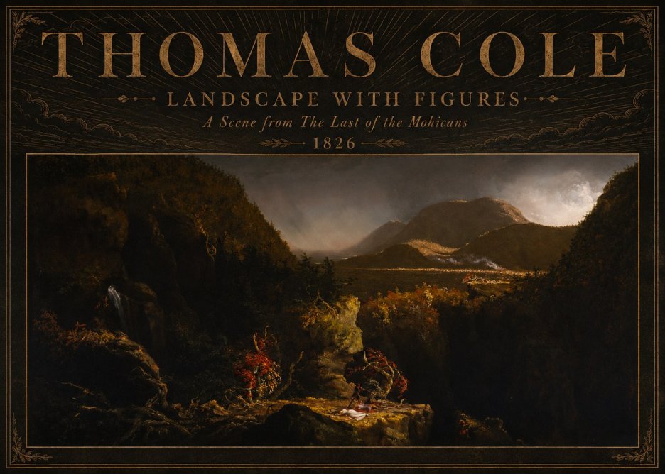 Thomas Cole Landscape with Figures: a Scene from the Last of the Mohicans No5 - Poster