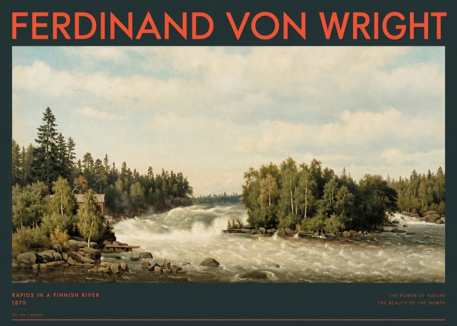 Ferdinand von Wright Rapids in a Finnish River No2 - Poster