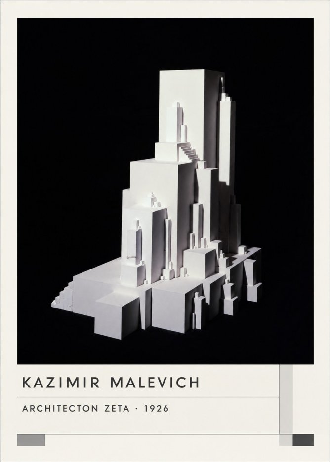 Kazimir Malevich Architecton Zeta No1 - Poster