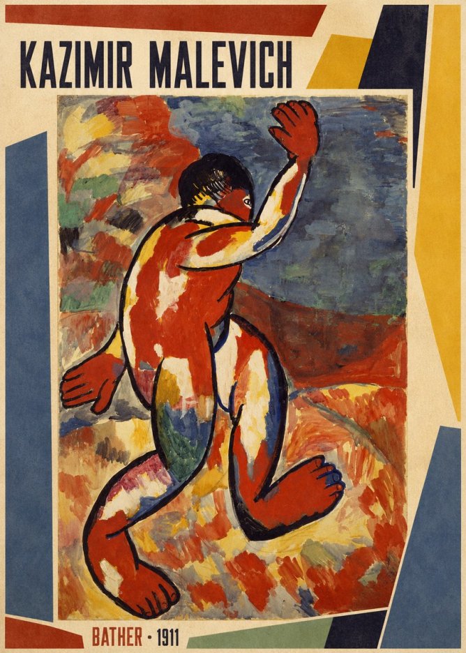 Kazimir Malevich Bather - 1911 No1 - Poster