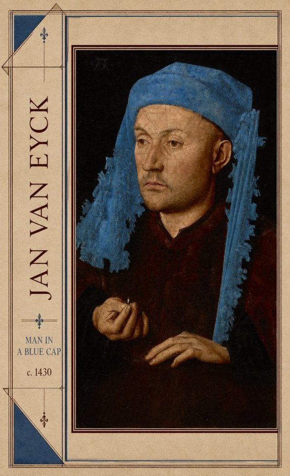 Jan van Eyck Man in a Blue Cap II No2 - Poster