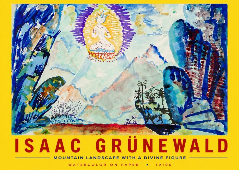 Isaac Grünewald Mountain Landscape with a Divine Figure No5 - Poster