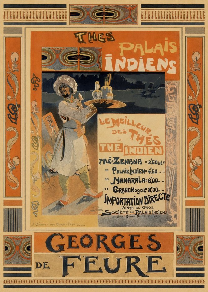Georges de Feure Thés Palais Indiens No3 - Poster