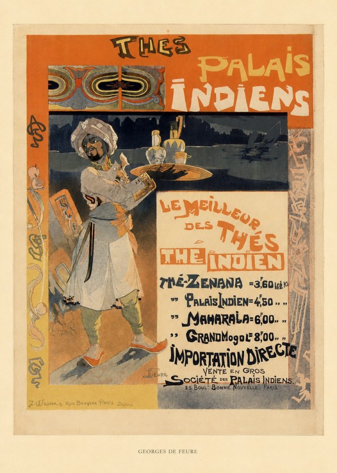Georges de Feure Thés Palais Indiens No5 - Poster