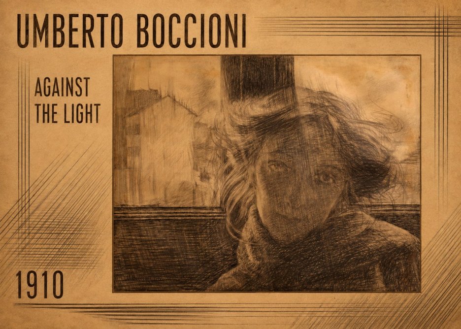 Umberto Boccioni Against the Light No1 - Poster