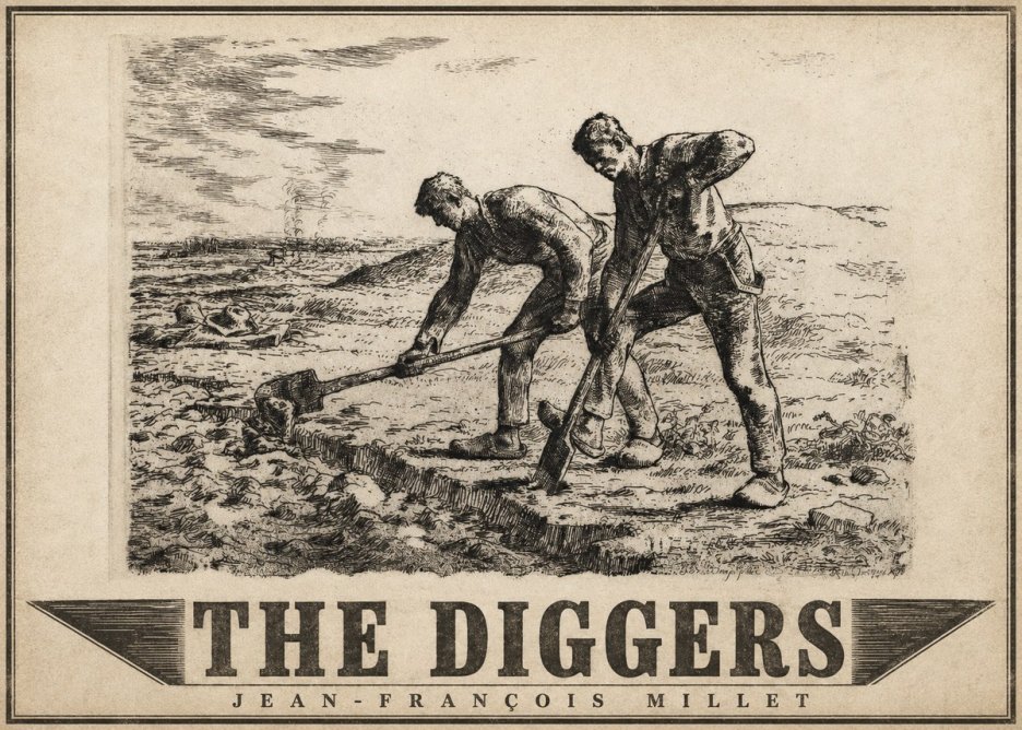 Jean-François Millet The Diggers No4 - Poster