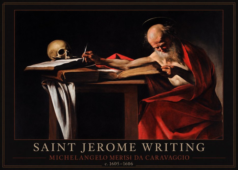 Michelangelo Merisi da Caravaggio Saint Jerome Writing IV No1 - Poster