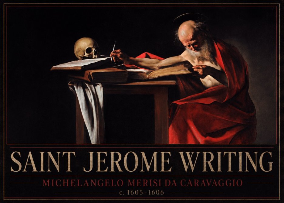 Michelangelo Merisi da Caravaggio Saint Jerome Writing IV No3 - Poster