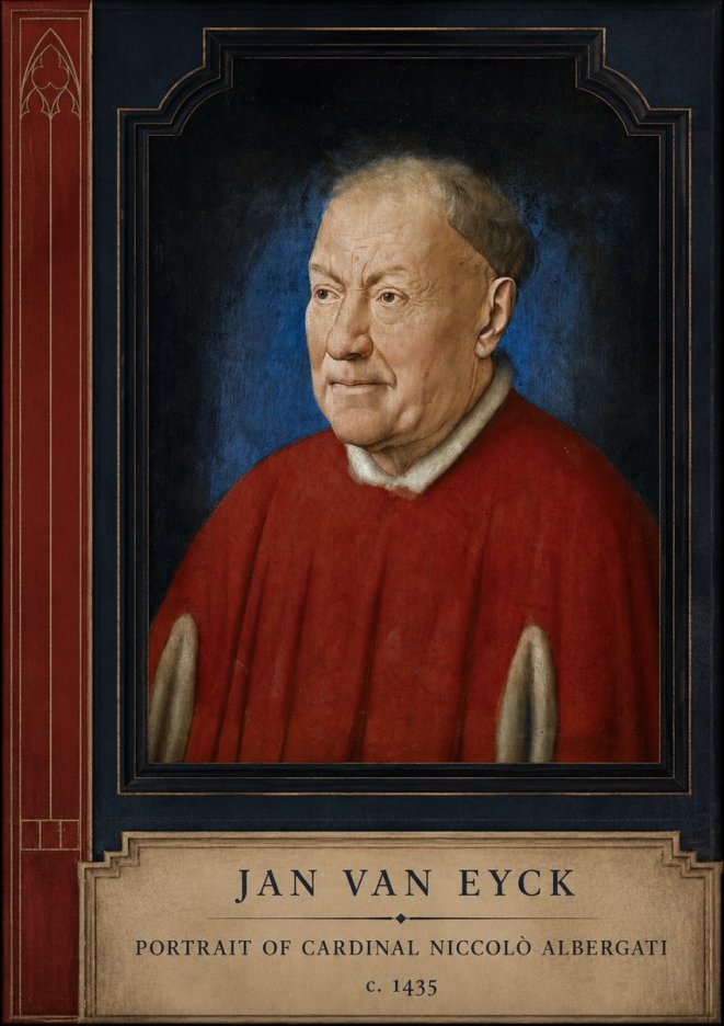 Jan van Eyck Portrait of Cardinal Niccolò Albergati No4 - Poster