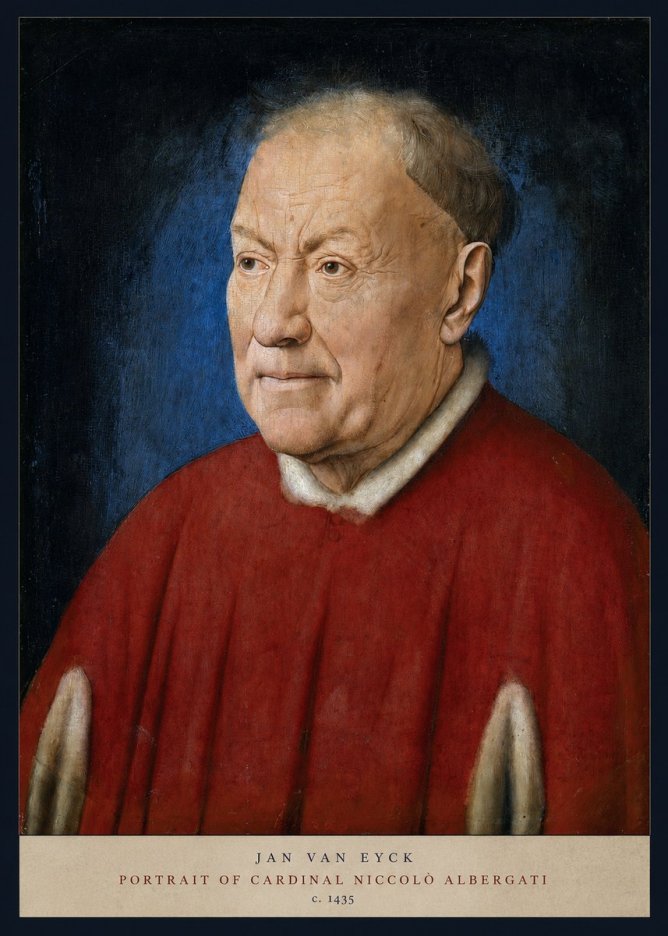 Jan van Eyck Portrait of Cardinal Niccolò Albergati No5 - Poster