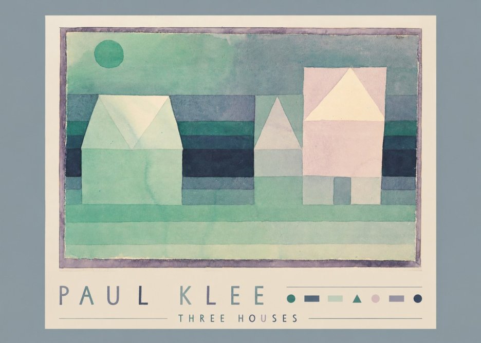 Paul Klee Three Houses No3 - Poster