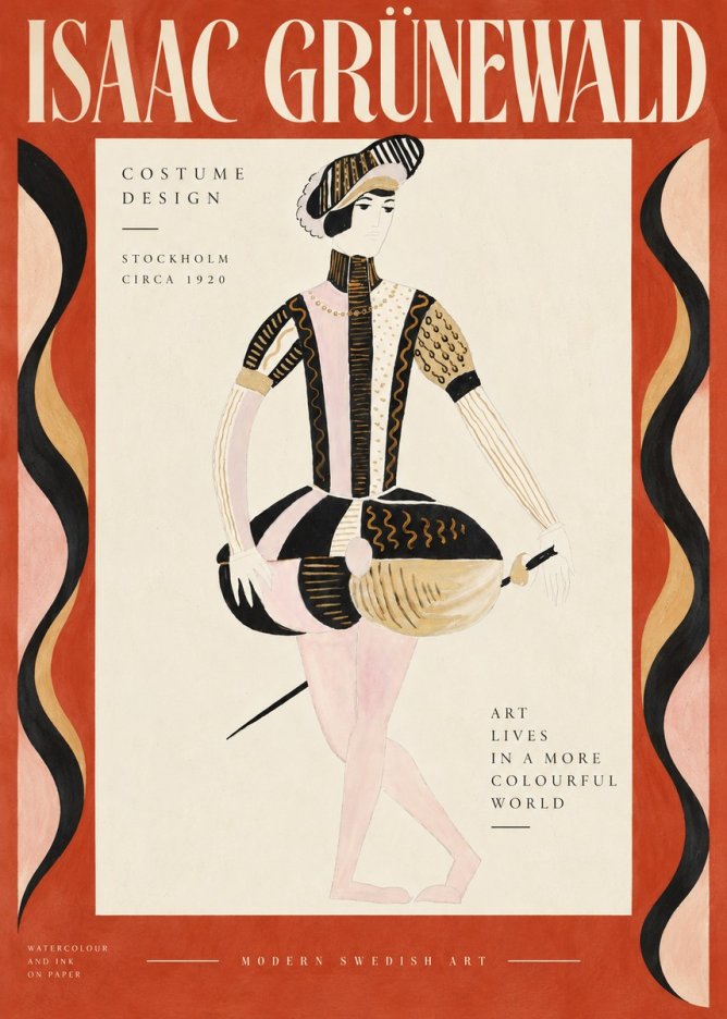 Isaac Grünewald Costume Study VI No5 - Poster
