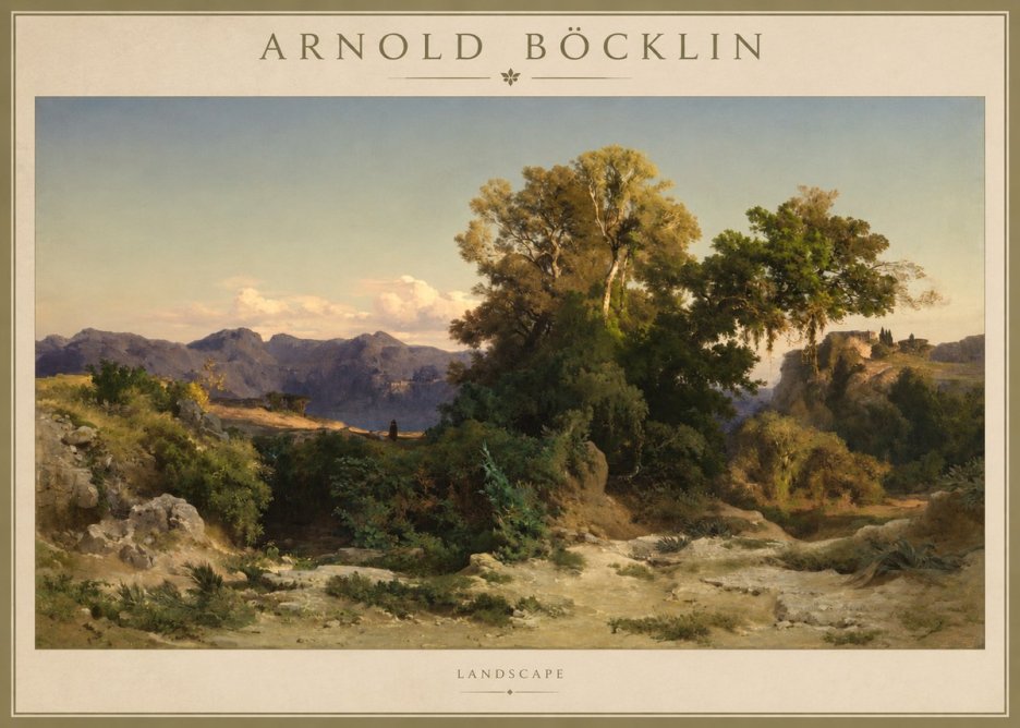 Arnold Böcklin Im Albanergebirge No5 - Poster