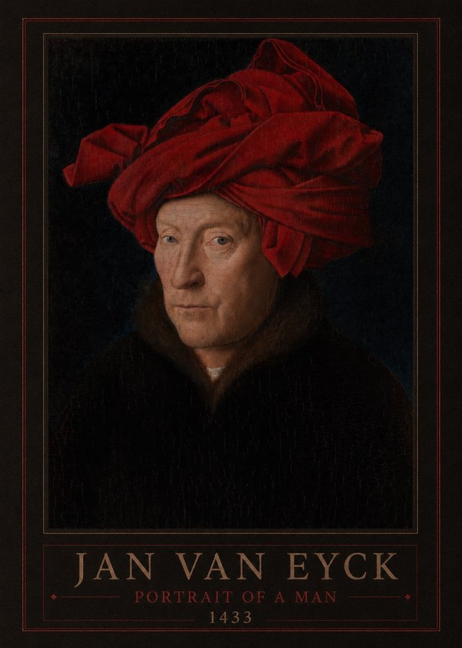 Jan van Eyck Portrait of a Man IV No1 - Poster