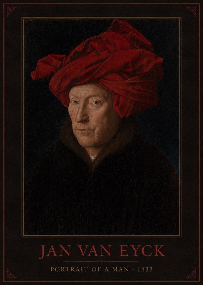 Jan van Eyck Portrait of a Man IV No3 - Poster
