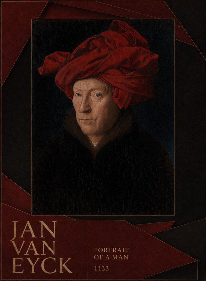 Jan van Eyck Portrait of a Man IV No6 - Poster