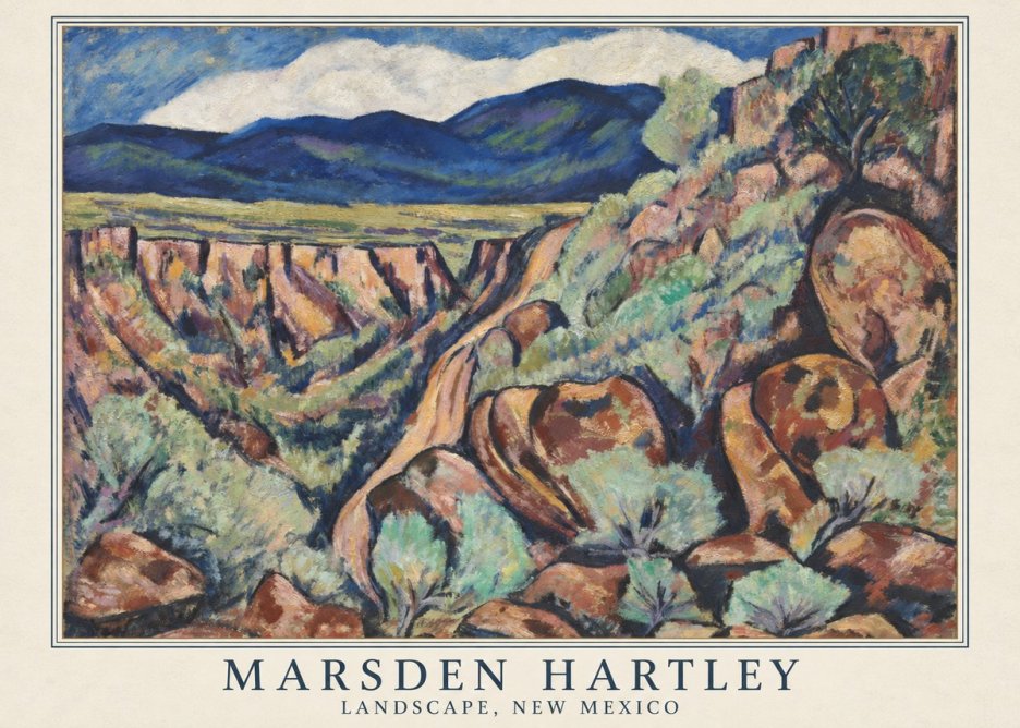 Marsden Hartley Landscape, New Mexico No5 - Poster