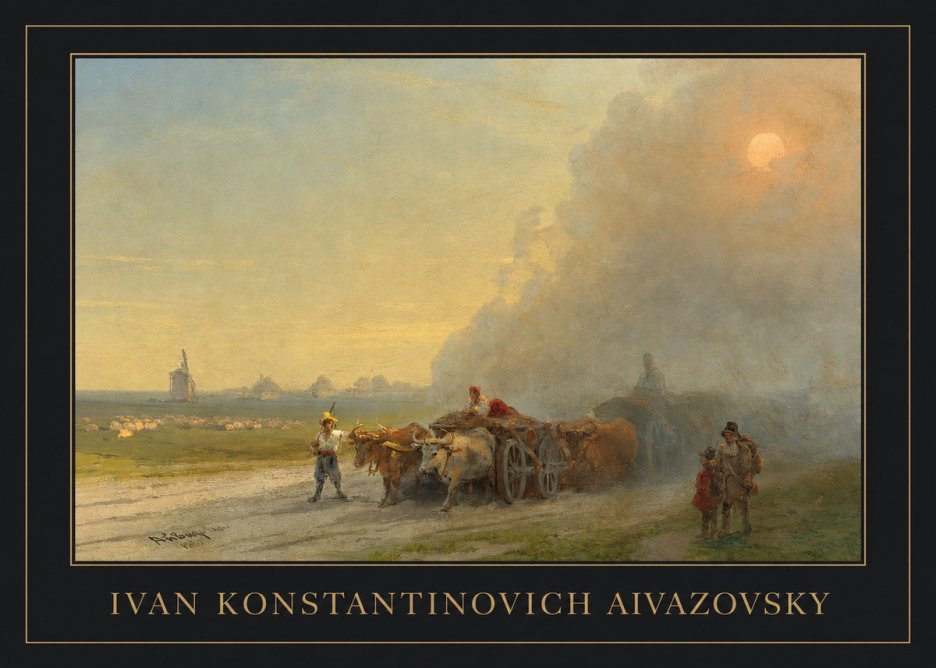 Ivan Konstantinovich Aivazovsky Landscape with Oxen No5 - Poster