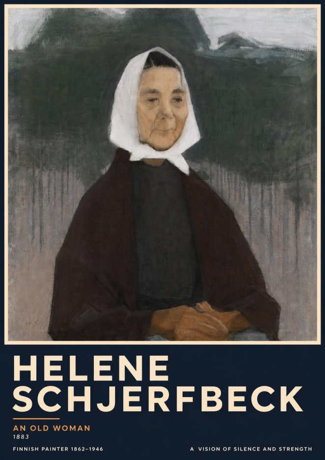 Helene Schjerfbeck An Old Woman No5 - Poster