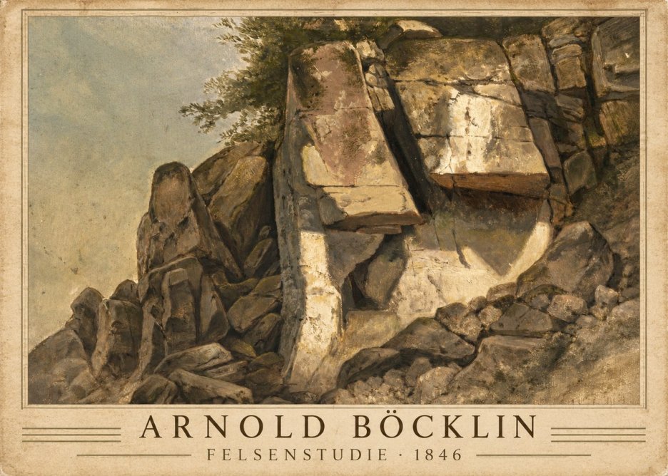 Arnold Böcklin Felsenstudie No2 - Poster