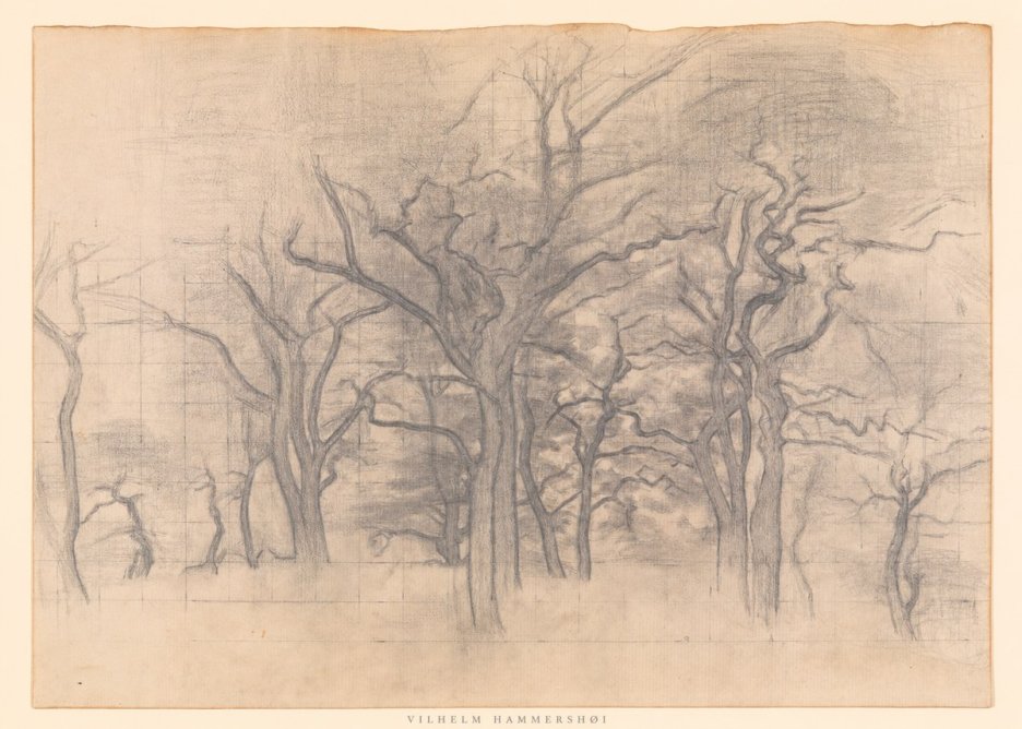 Vilhelm Hammershøi Oak Trees No6 - Poster