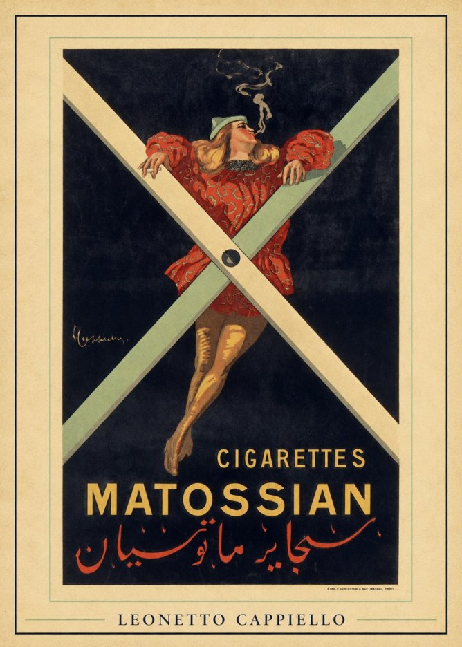 Leonetto Cappiello Cigarettes Matossian No6 - Poster