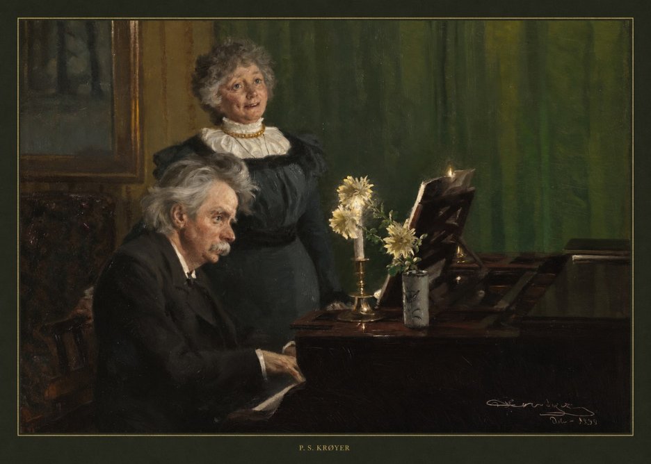 P.S. Krøyer Edvard Grieg Accompanying His Wife No5 - Poster