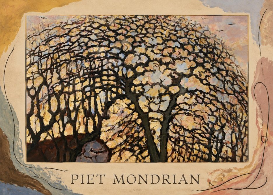 Piet Mondrian Avond (Evening); the Red Tree No5 - Poster