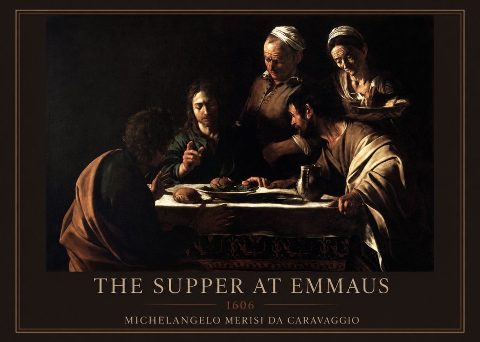 Michelangelo Merisi da Caravaggio The Supper at Emmaus II No1 - Poster