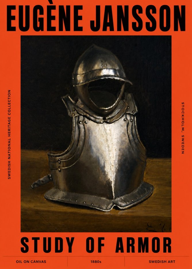 Eugène Jansson Study of Armor No2 - Poster