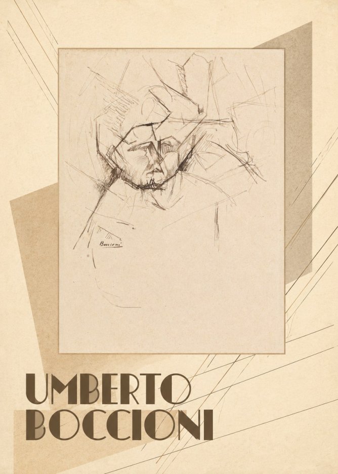 Umberto Boccioni Head Study No3 - Poster