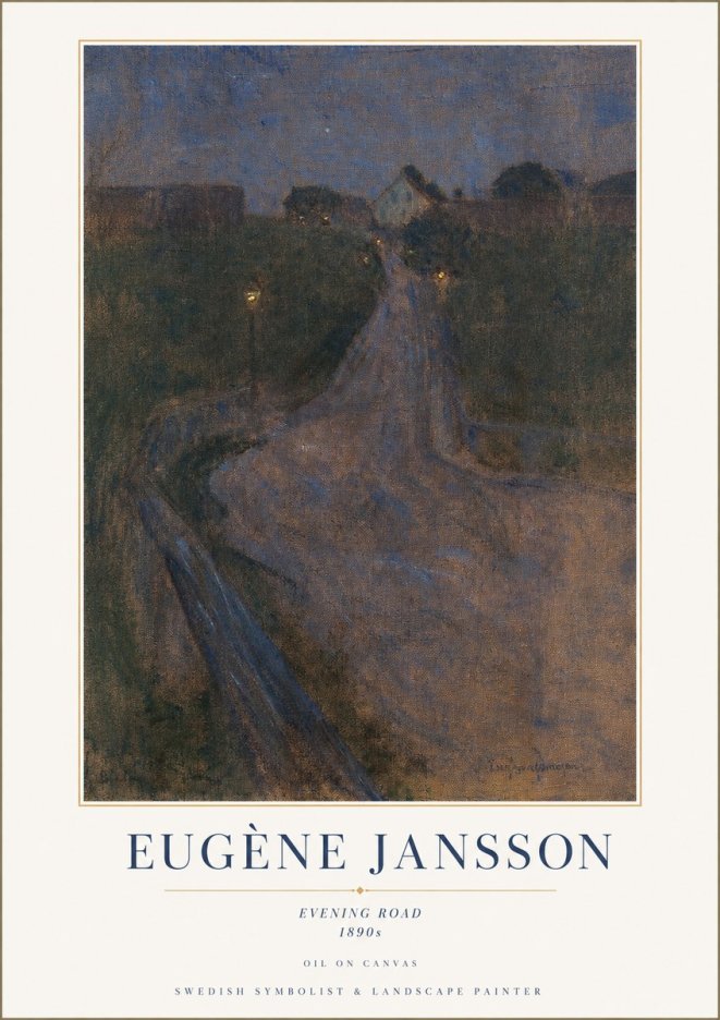 Eugène Jansson Evening Road No1 - Poster