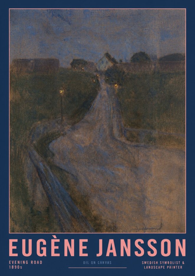 Eugène Jansson Evening Road No2 - Poster