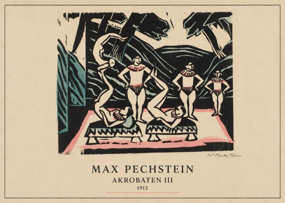 Max Pechstein Akrobaten Iii No4 - Poster