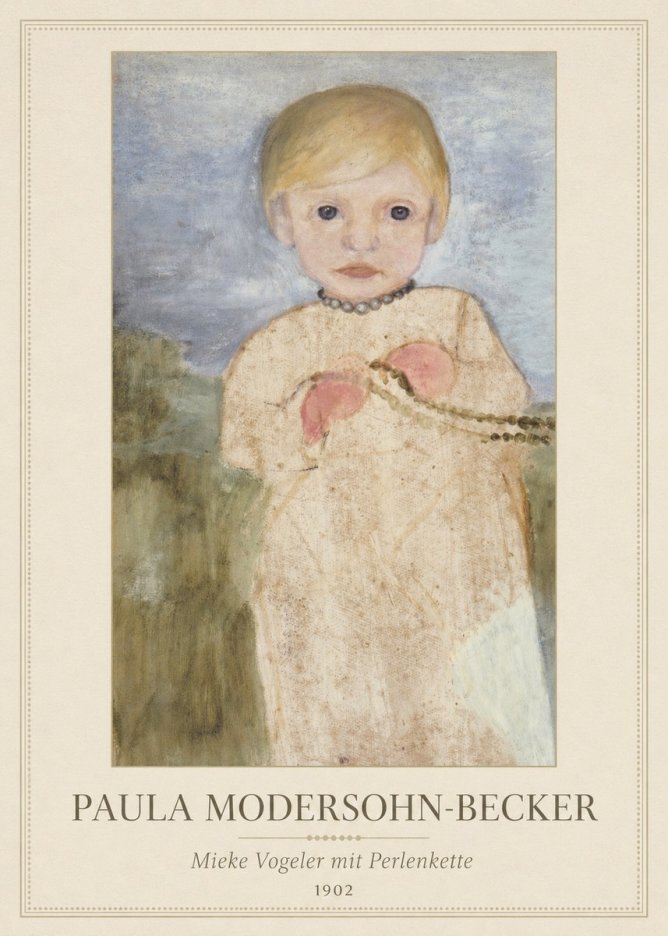 Paula Modersohn-Becker Mieke Vogeler Mit Perlenkette No1 - Poster