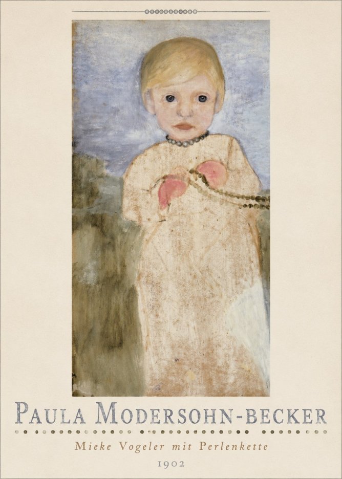 Paula Modersohn-Becker Mieke Vogeler Mit Perlenkette No4 - Poster