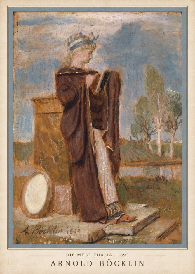 Arnold Böcklin Die Muse Thalia II No4 - Poster