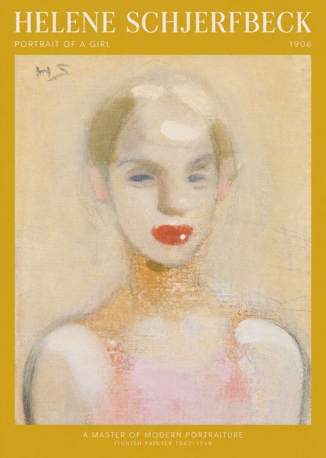 Helene Schjerfbeck Portrait of a Girl No1 - Poster