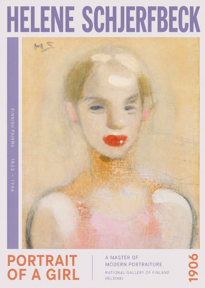 Helene Schjerfbeck Portrait of a Girl No5 - Poster