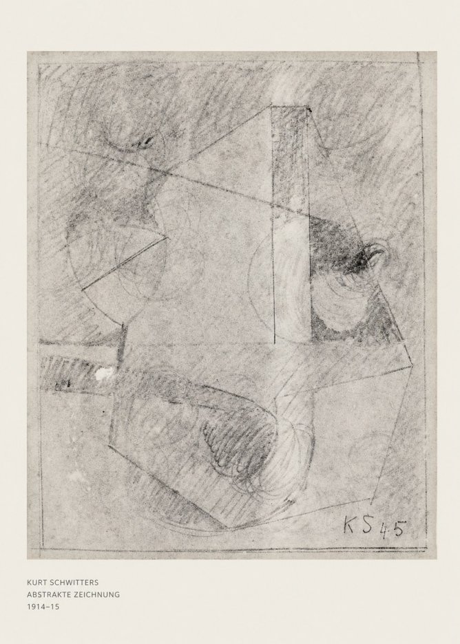 Kurt Schwitters Abstrakte Zeichnung No6 - Poster