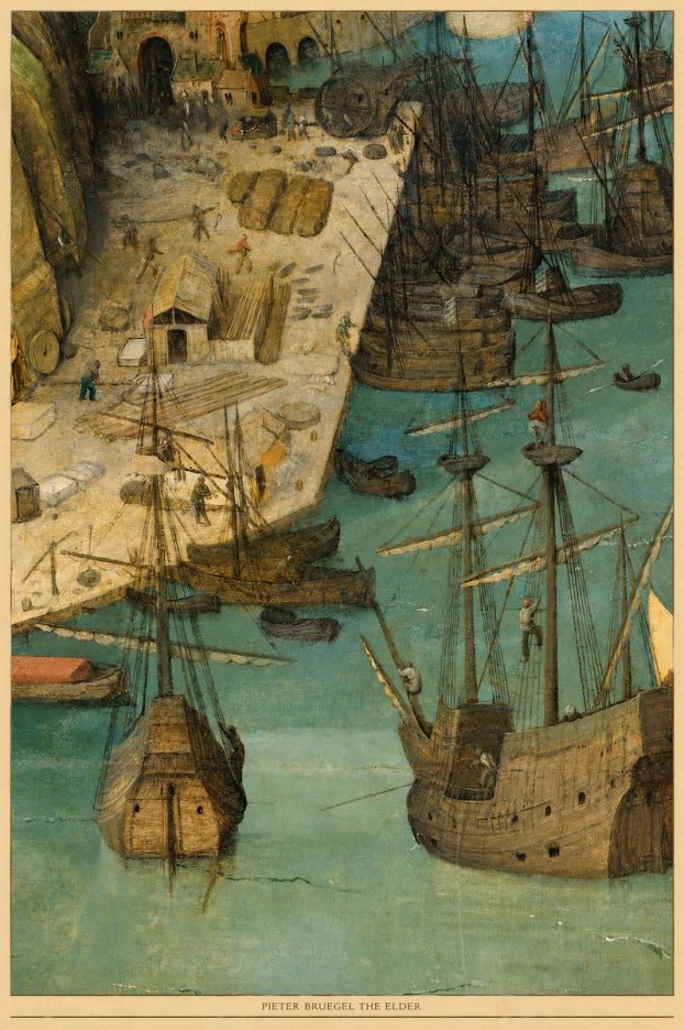 Pieter Bruegel A Port Scene No6 - Poster