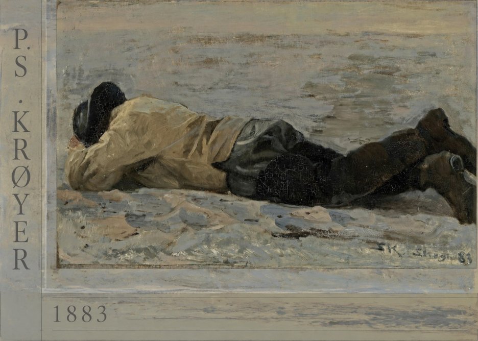 P.S. Krøyer Fisherman Lying on the Beach No2 - Poster