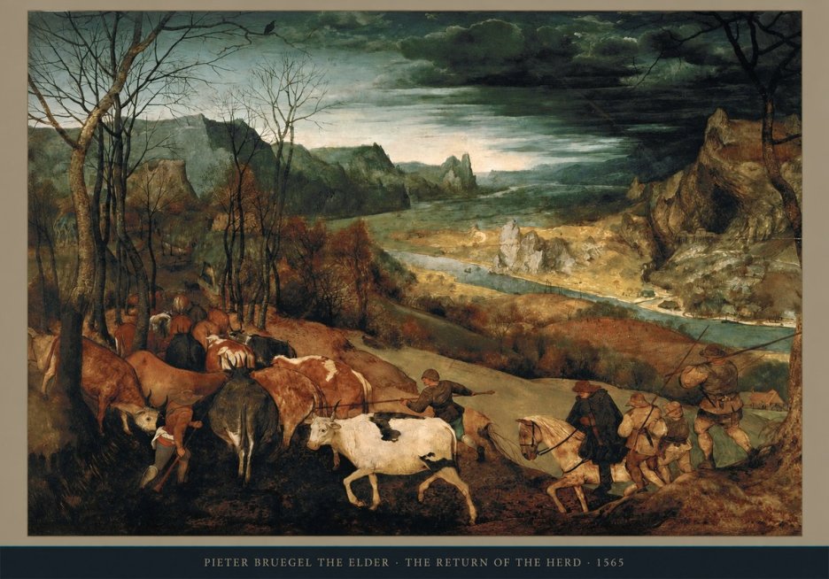 Pieter Bruegel The Return of the Herd No6 - Poster