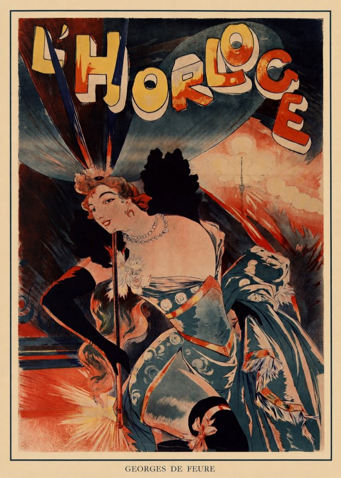 Georges de Feure L'horloge III No4 - Poster