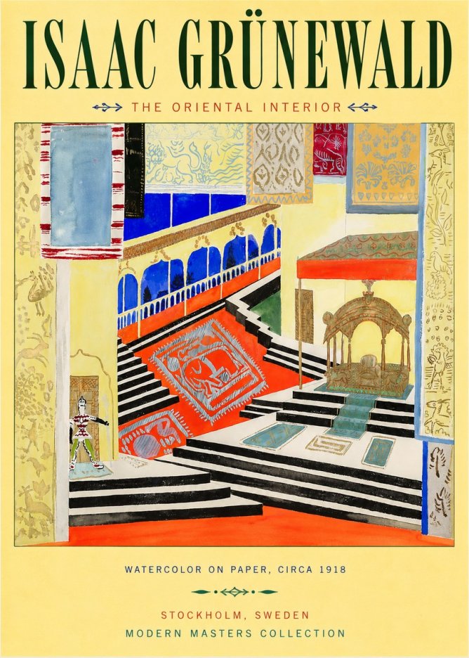 Isaac Grünewald The Oriental Interior No3 - Poster